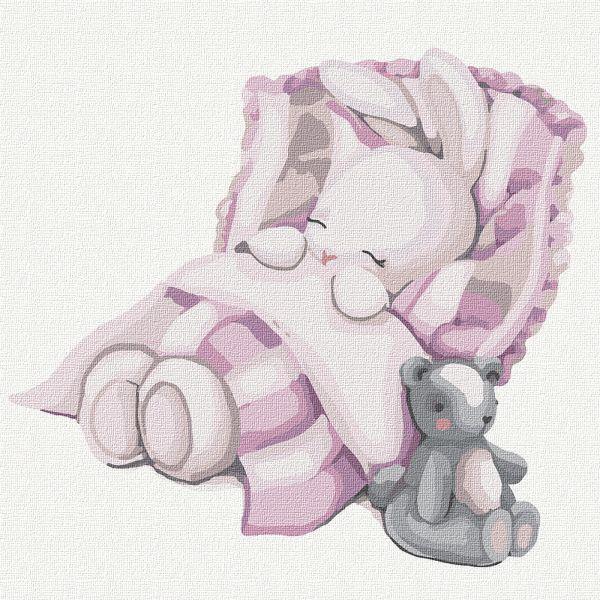 Картина по номерам Спокойной ночи зайка