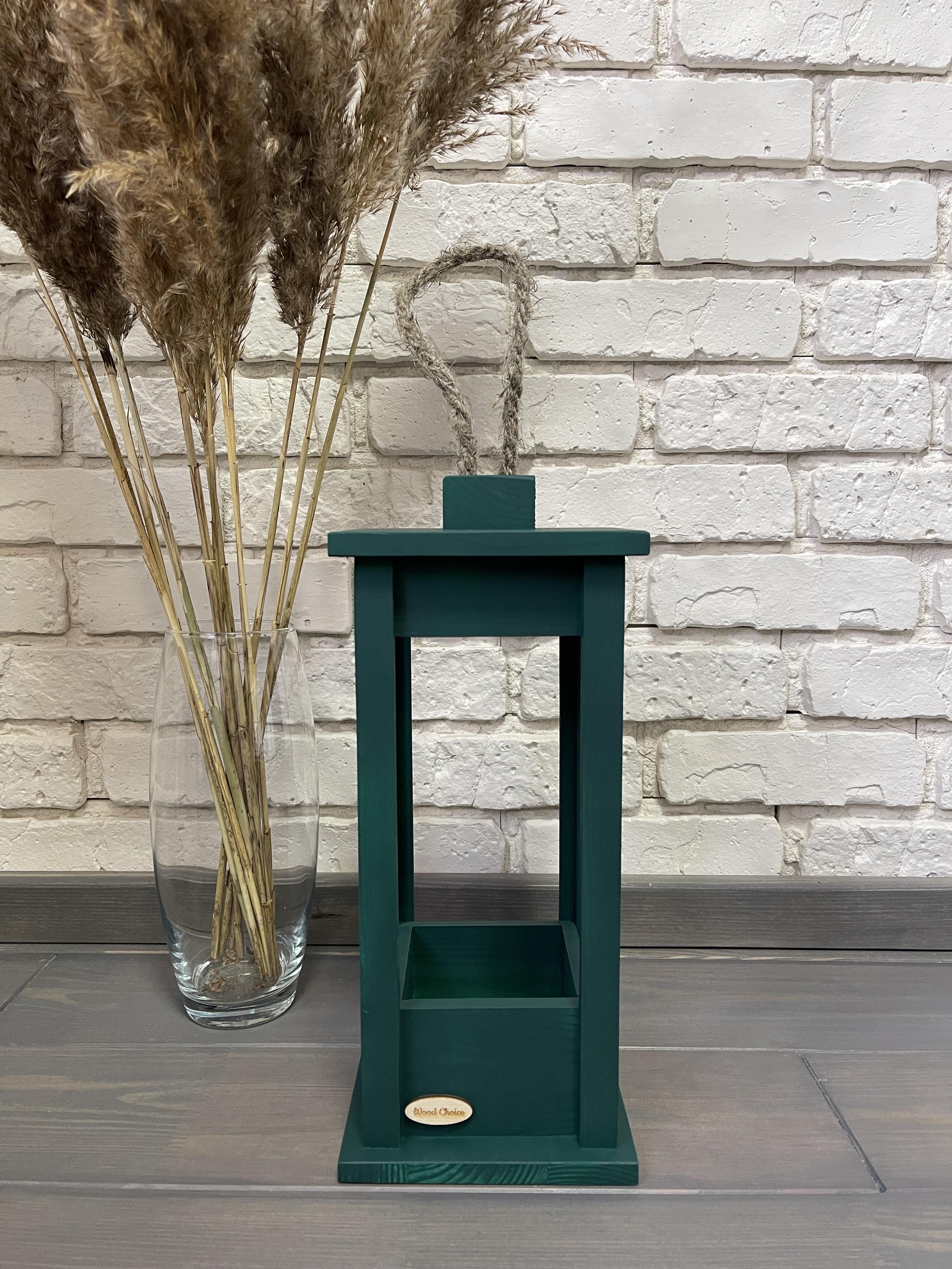 Подсвечник деревянный Wood Choice Фонарь 15х15х35 Зеленый - фото 2 Подсвечник деревянный Wood Choice Фонарь 15х15х35 Зеленый - фото 2