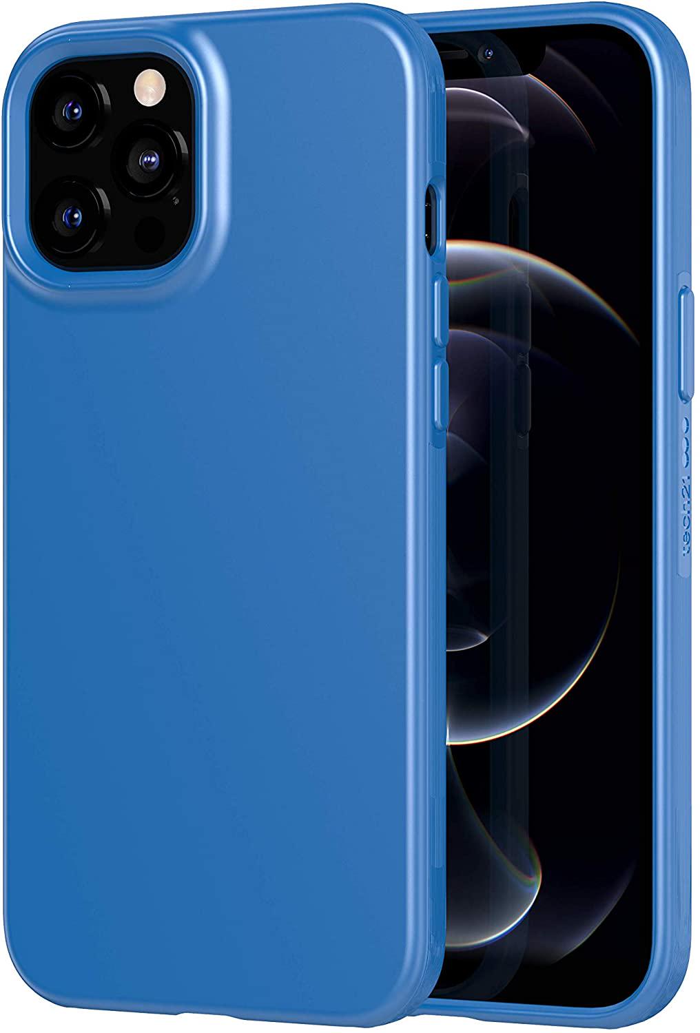 Противоударный чехол с антимикробным покрытием Tech21 Evo Slim для Iphone 12 Pro Max (6.7") Classic Blue - фото 5