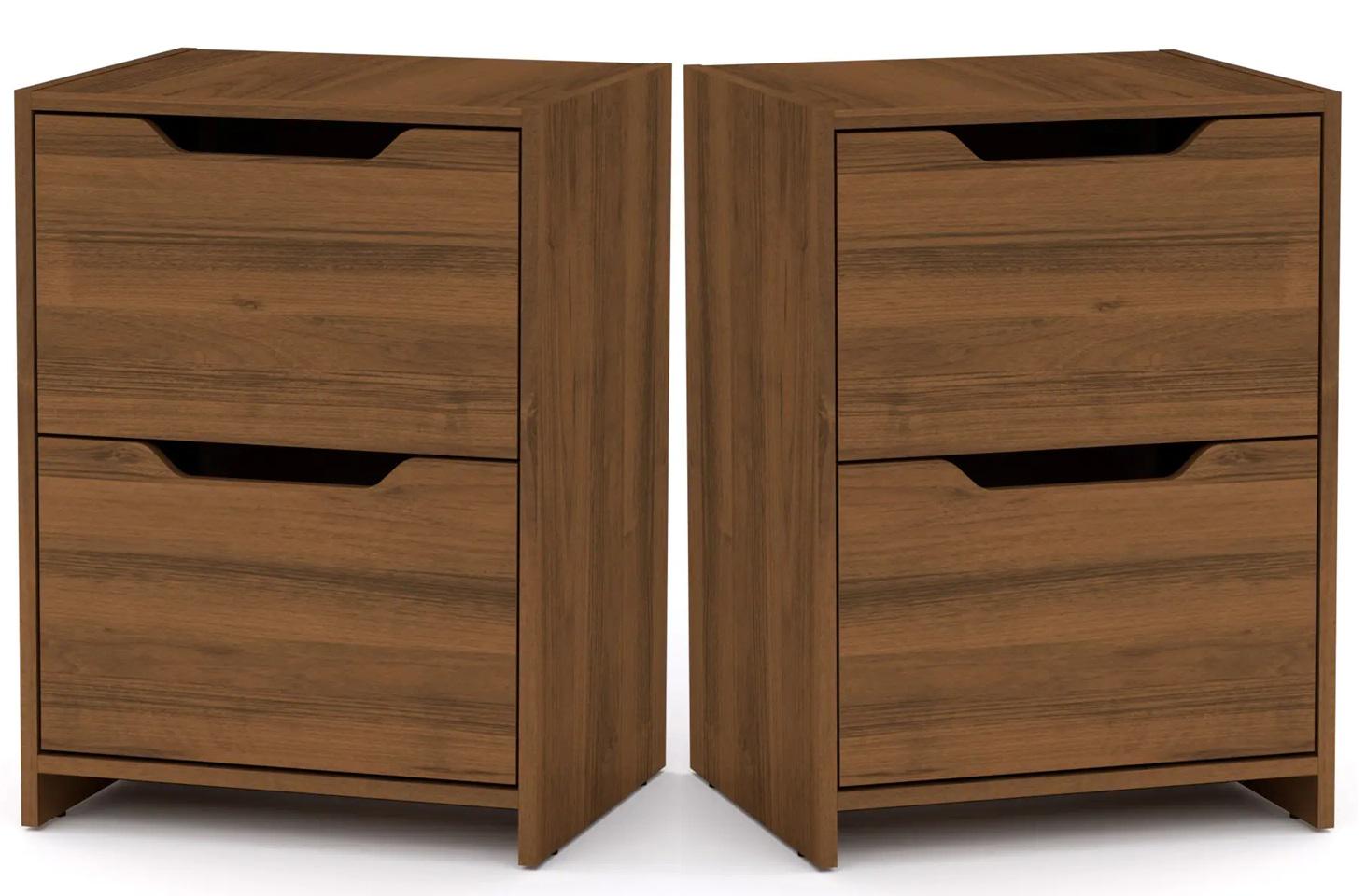 Тумба приліжкова комплект 2 шт. Компаніт ПКТ-9 Горіх еко (26657643)