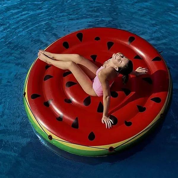 Матрас-плот надувной Bestway Арбуз 43140 двухместный 188х188 см (17998083) - фото 4 Матрас-плот надувной Bestway Арбуз 43140 двухместный 188х188 см (17998083) - фото 4
