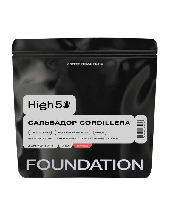 Кофе в зернах FOUNDATION COFFEE ROASTERS High5 Сальвадор Cordillera 250 г