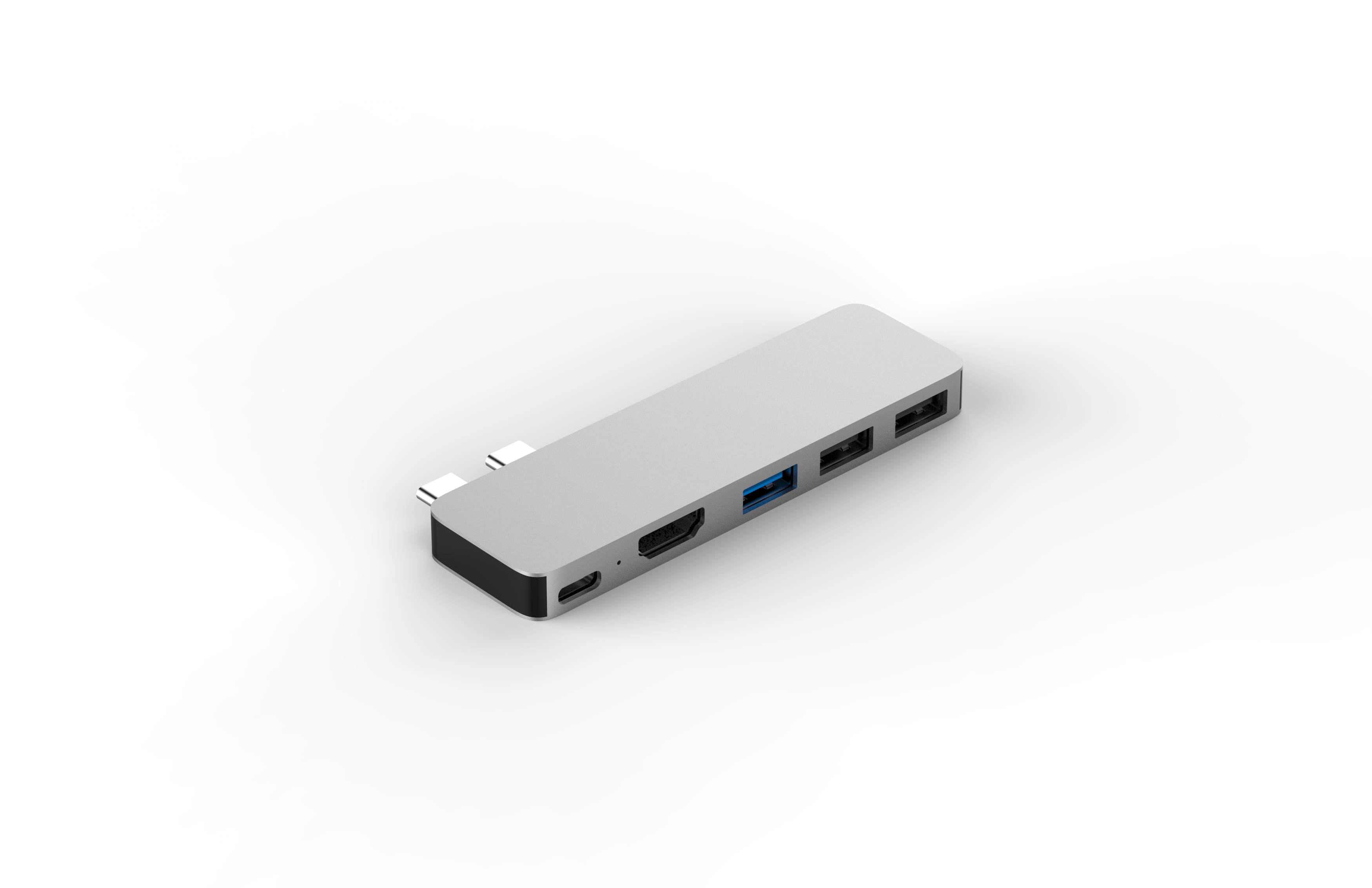 USB-хаб Qitech Aluminum Mini Silver (QT-Hub5_sl) - фото 5 USB-хаб Qitech Aluminum Mini Silver (QT-Hub5_sl) - фото 5