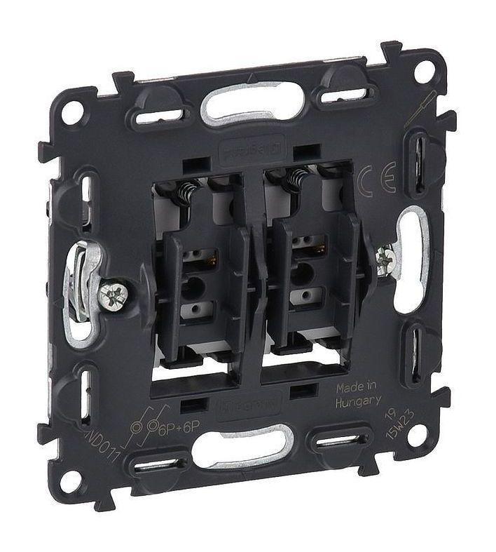 Выключатель кнопочный Legrand Valena IN'Matic автоматические клеммы 6А 250V Белый (25877290)