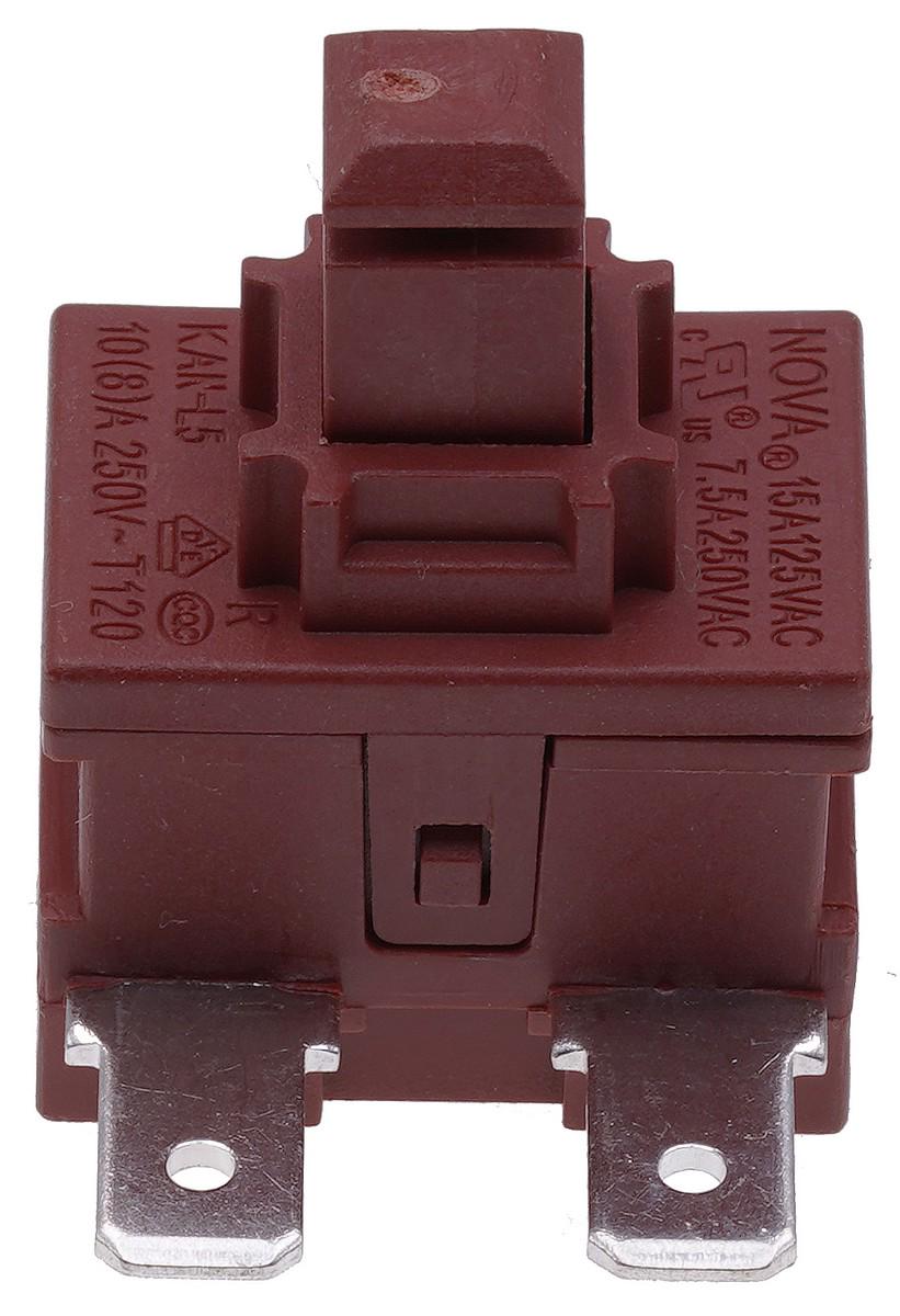 Кнопка питания/блокировки NOVA KAN-L5 7,5А 250В 2-контакта горизонтально (кн1743)