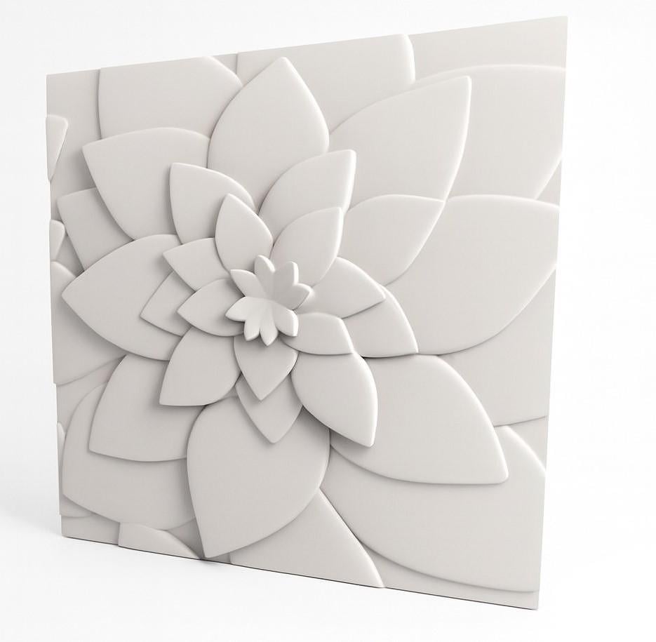 3D-панель Цветы 500х500х30 мм