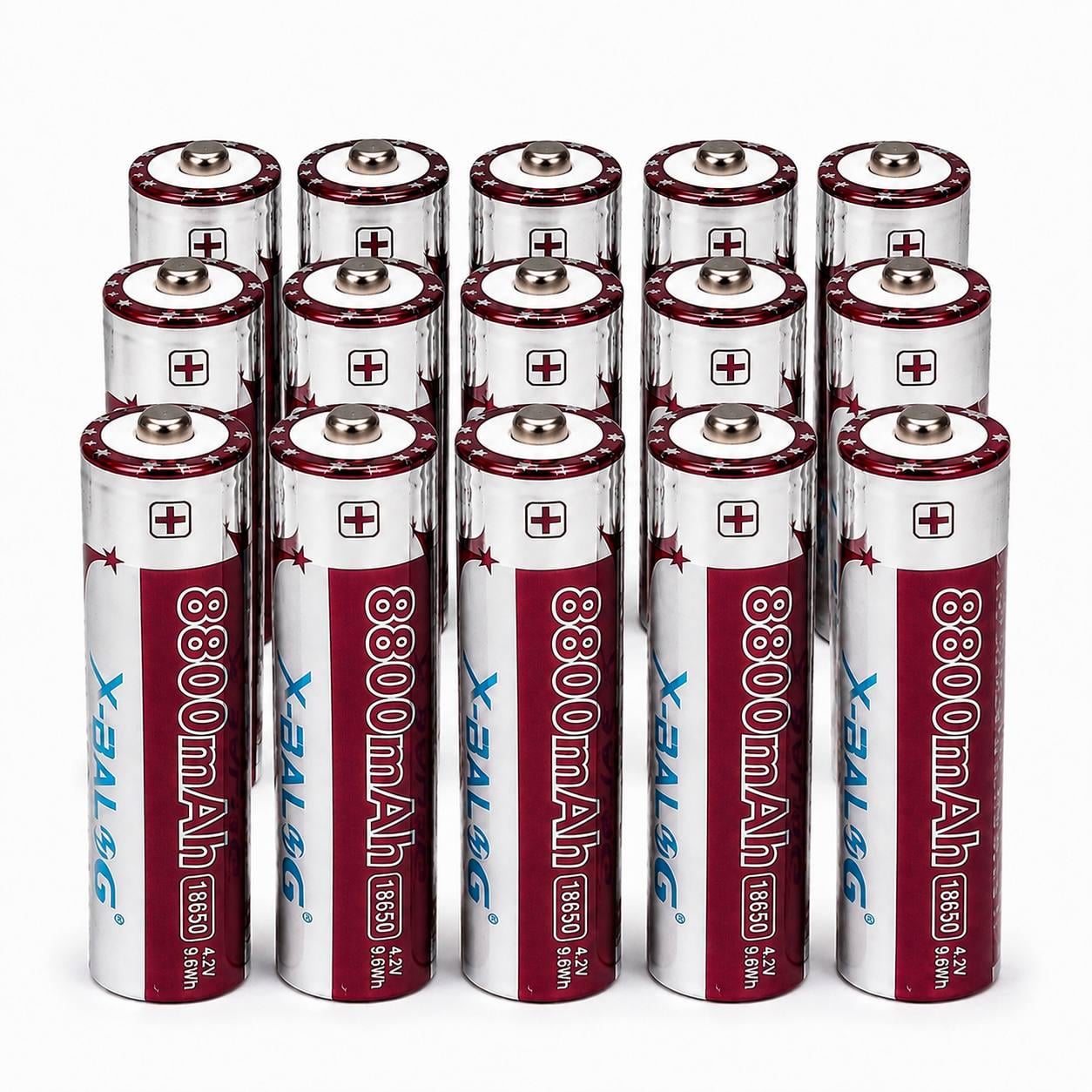 Набор батарей аккумуляторных Li-ion 18650 8800 mAh 4,2V 15 шт. (M1221)