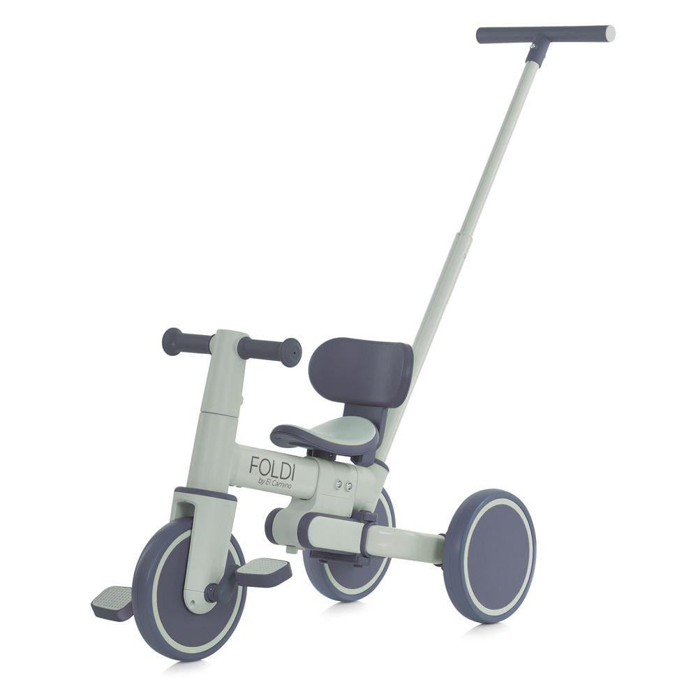 Велосипед детский многофункциональный ME 1202 FOLDI 3в1 с родительской ручкой Slate Green (25932873)