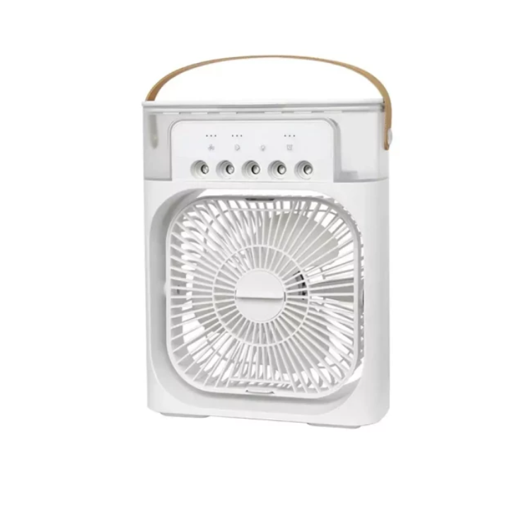 Вентилятор із зволоженням і підсвічуванням 4в1 Білий (23457538101_386)