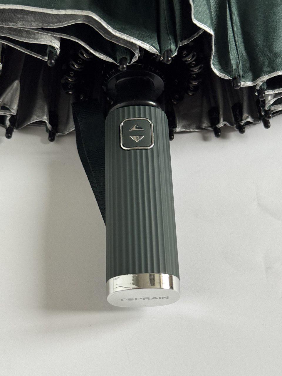 Парасолька-автомат Toprain Umbrella однотонна 16 спиць зі сріблом під куполом Темно-зелений (4016/1) - фото 6 Парасолька-автомат Toprain Umbrella однотонна 16 спиць зі сріблом під куполом Темно-зелений (4016/1) - фото 6