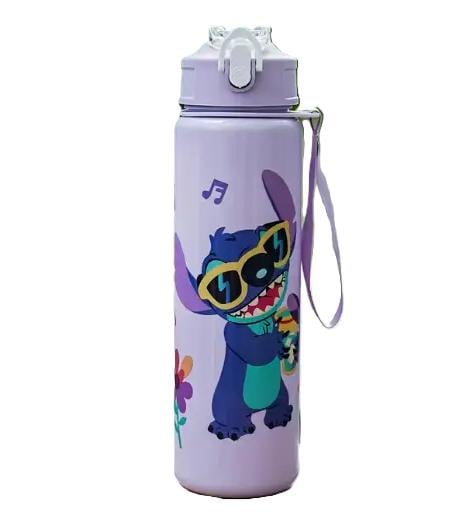 Детская бутылка для воды с тубочкой Stich 750 мл Фиолетовый (35109969)