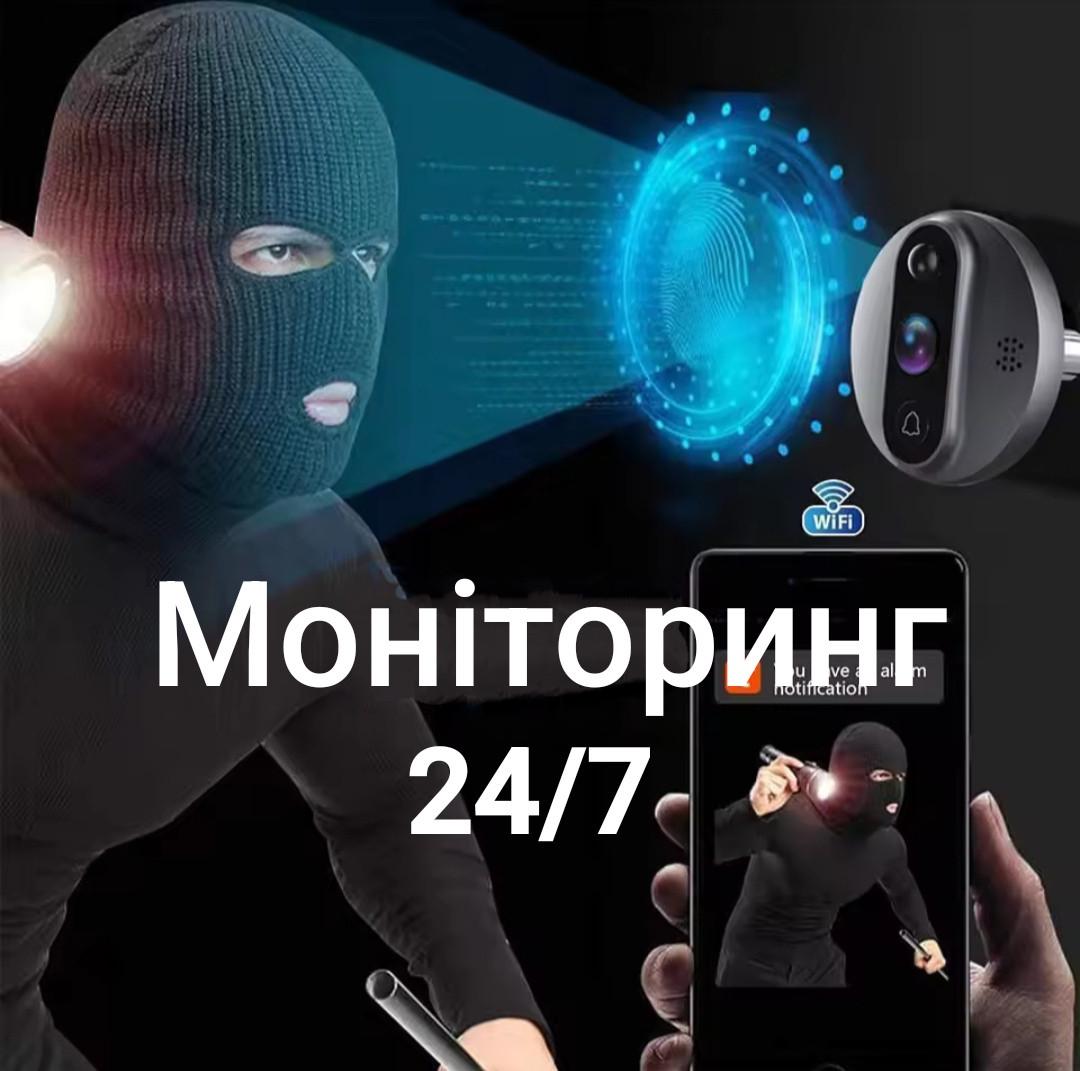 Відеодомофон бездротовий Tuya Smart Life Wi-Fi 4,3" 5000 mAh з датчиком руху (2540110079) - фото 5