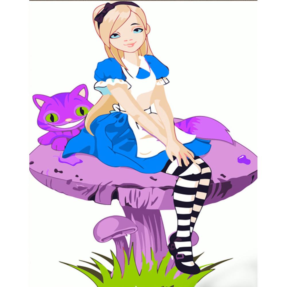 Картина по номерам Strateg Премиум На грибочке с другом с лаком 30x40 см (SS6685)