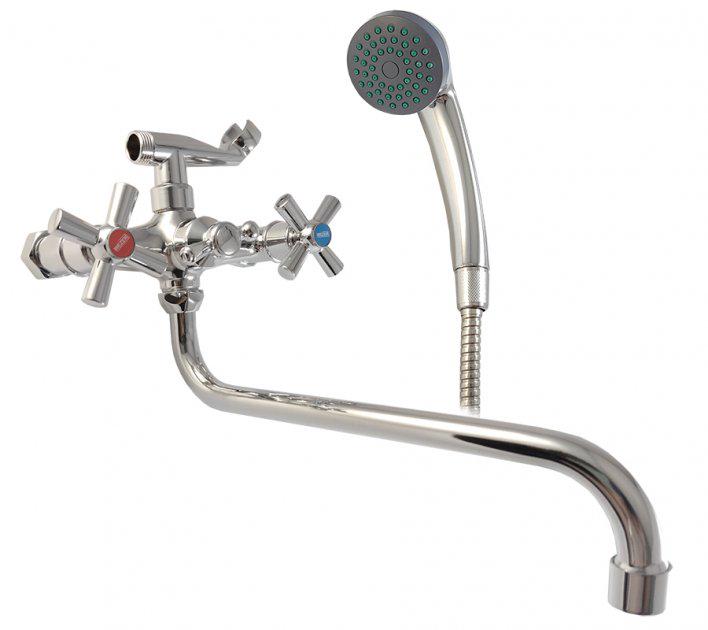 Смеситель для ванны Wezer DFR7-A722 1036542 двухвентильный Хром (102121)