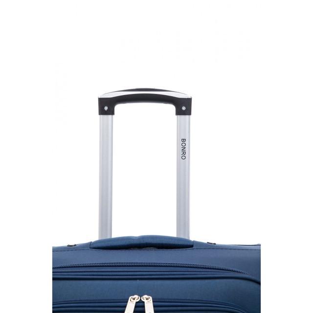 Валіза Bonro Tourist 4 колеса велика Синій (2761308522) - фото 7