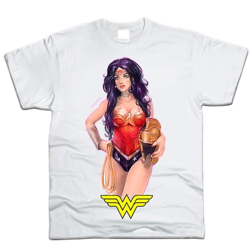 Футболка Fruit of the Loom Wonder Woman DC Comics L Белый (5191092)