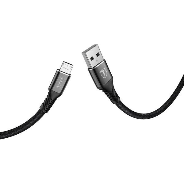 Кабель T-Phox Jagger T-M814 Micro USB 1 м Black - фото 3