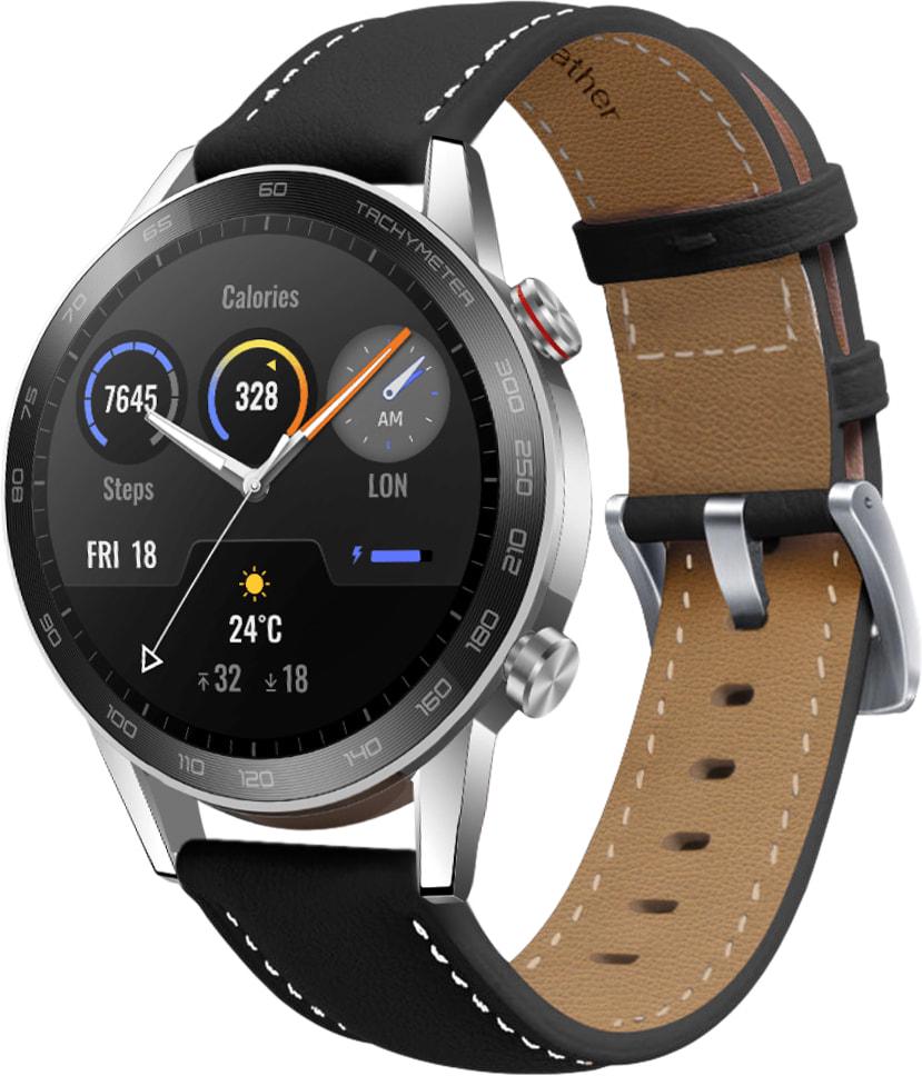 Ремешок кожаный Folsa для Honor Magic Watch 2 46 мм Black (31551-2B)