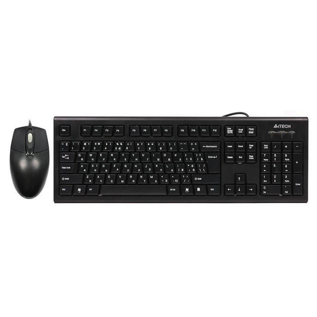 Комплект клавиатура и мышь A4Tech KRS-8572 проводной Black (KRS-8572 Black)
