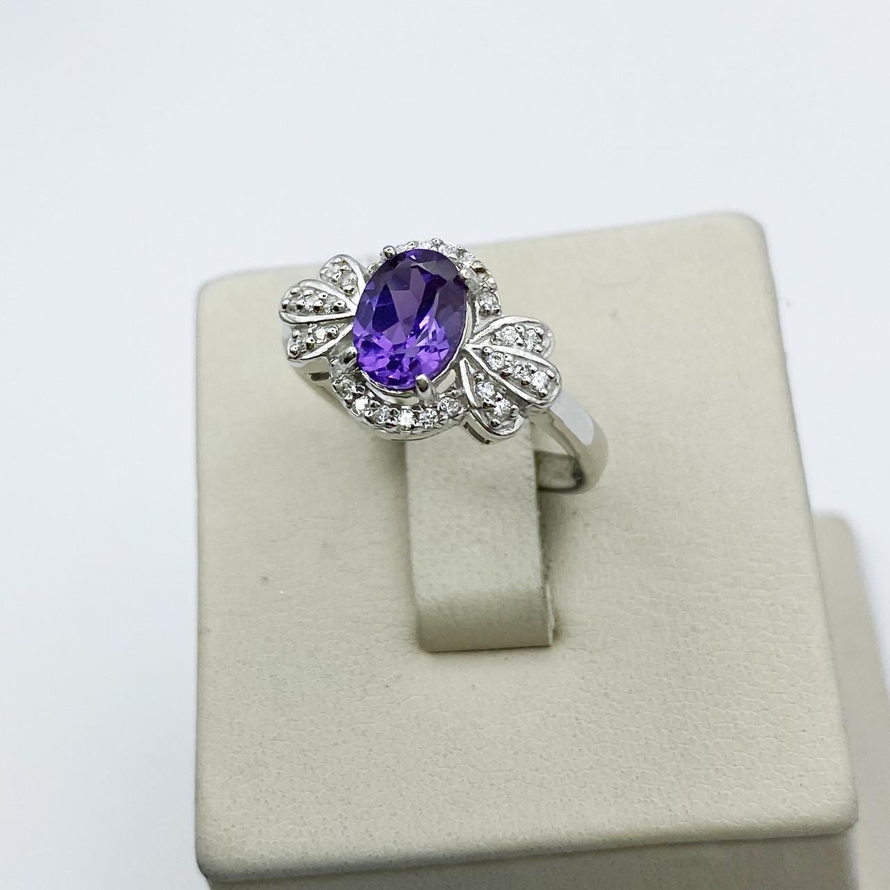 Кольцо серебряное с александритом р. 18 3,57 г (1949369057)