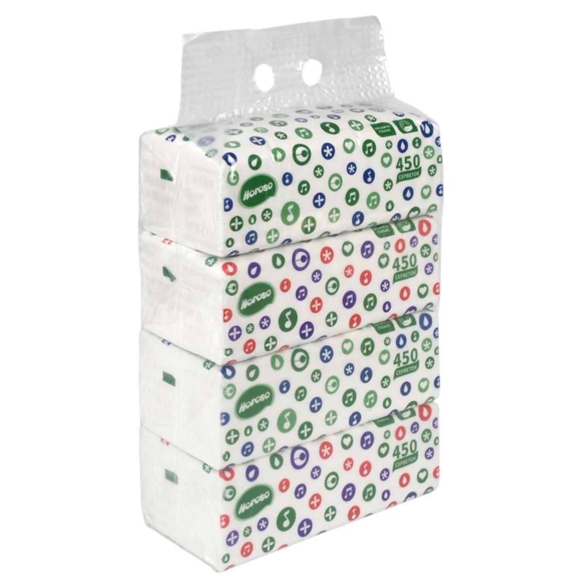 Салфетки бумажные Horoso 3 слоя 450 листов 4 шт. (33083338) Салфетки бумажные Horoso 3 слоя 450 листов 4 шт. (33083338)