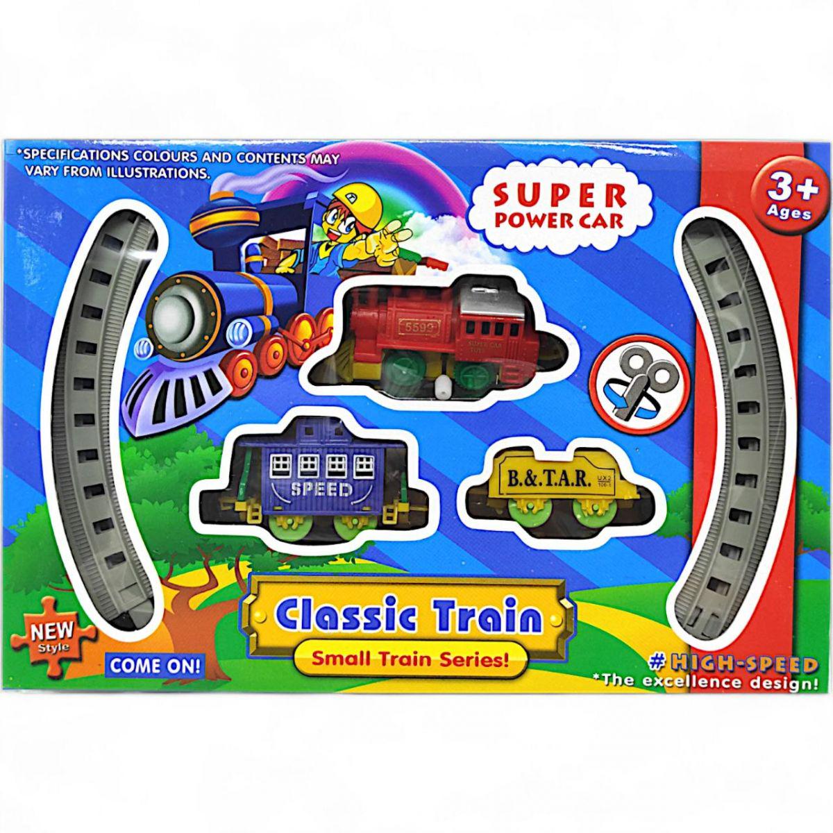 Детская железная дорога заводная Classc Train локомотив/2 вагончика (244228)