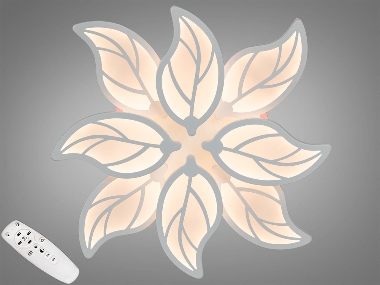 Люстра потолочная с димером LED 8028/4+4WH 3col dim (2437593280)