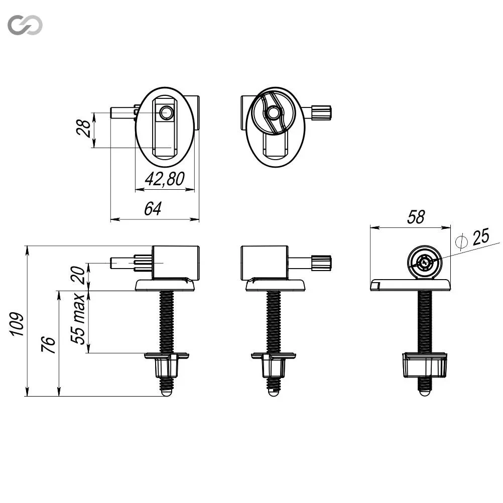 Крепление с микролифтом SoloPlast для сидения унитаза (СУ-1Д.10.ЗУ) - фото 3 Крепление с микролифтом SoloPlast для сидения унитаза (СУ-1Д.10.ЗУ) - фото 3
