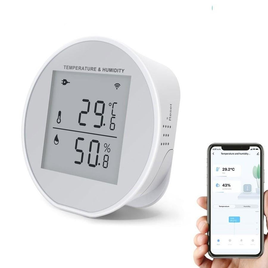 Датчик температури та вологості Tuya Wifi смарт з екраном сигналізація та повідомлення про зміну температури журнал вимірювань - фото 8 Датчик температури та вологості Tuya Wifi смарт з екраном сигналізація та повідомлення про зміну температури журнал вимірювань - фото 8