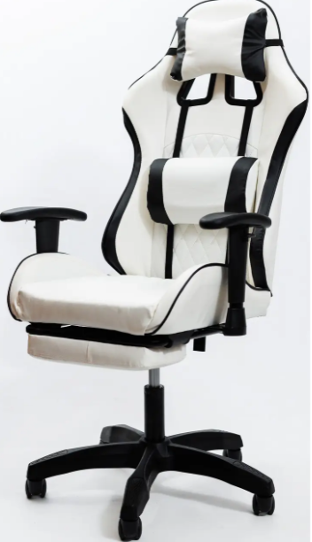 Крісло геймерське Raptor white з підставкою для ніг/ергономічною спинкою - фото 6 Крісло геймерське Raptor white з підставкою для ніг/ергономічною спинкою - фото 6