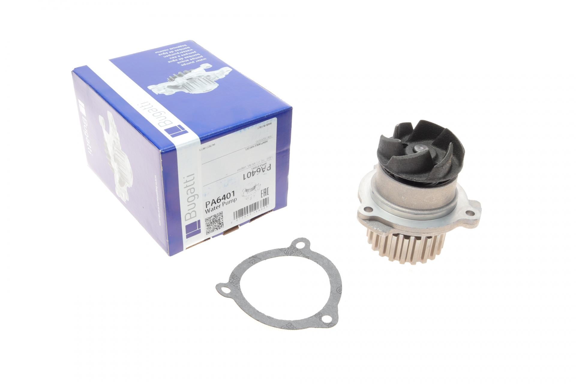 Помпа воды Bugatti Lada 2110-2111 1.5/1.5 16V/1.6 97-12 /Lada 2108-2115 1.1/1.3/1.5 91-13/Kalina 1.6 10-13 PA6401