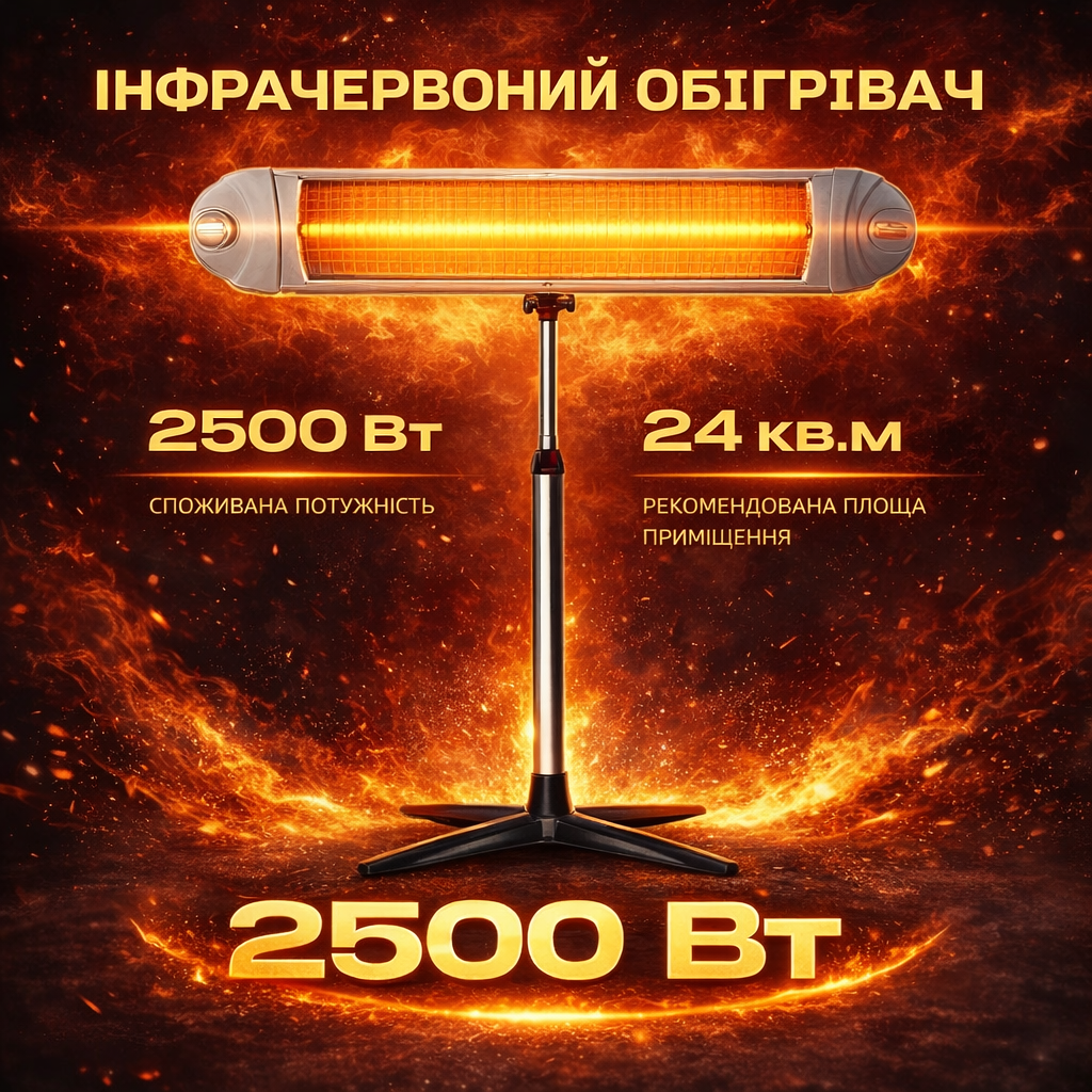 Инфракрасный обогреватель керамический AWOX Ecotec 2500 Вт до 25 м2 (2898666939) - фото 2