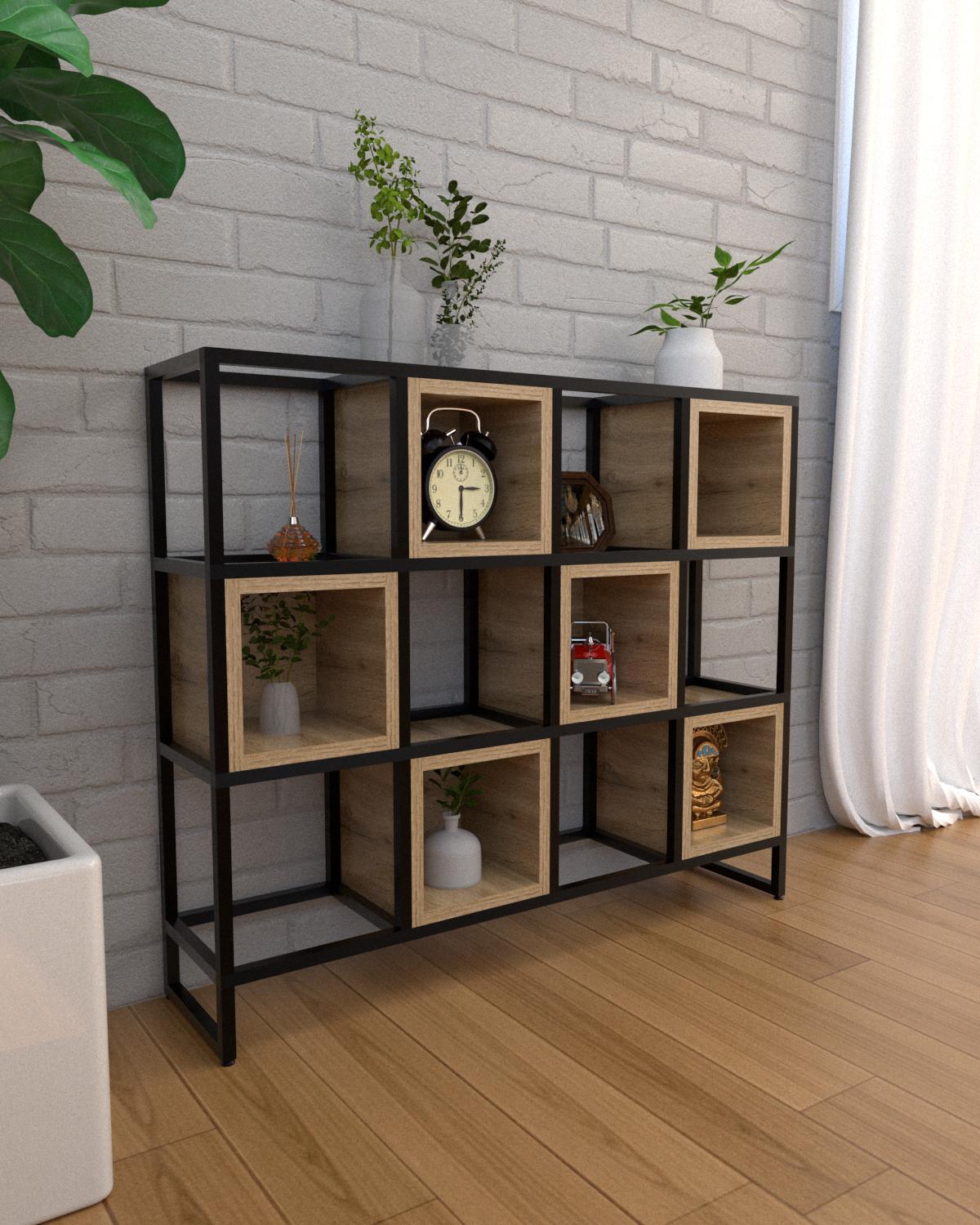 Стеллаж напольный EcoLoft Куберо DSP-1320-1 в стиле лофт (31215445) - фото 3