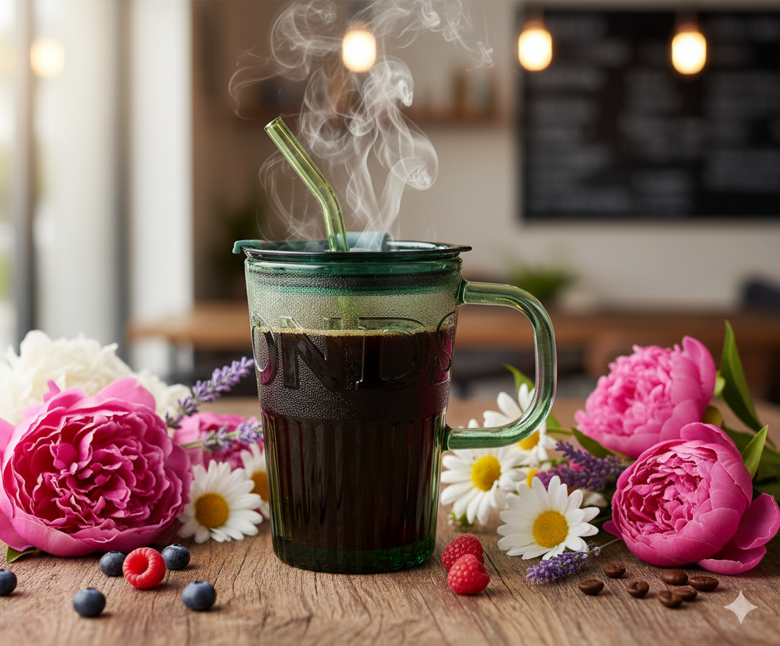 Стакан эко из термостойкого стекла с многоразовой трубочкой 400 мл Зеленый (2693105093) - фото 6 Стакан эко из термостойкого стекла с многоразовой трубочкой 400 мл Зеленый (2693105093) - фото 6