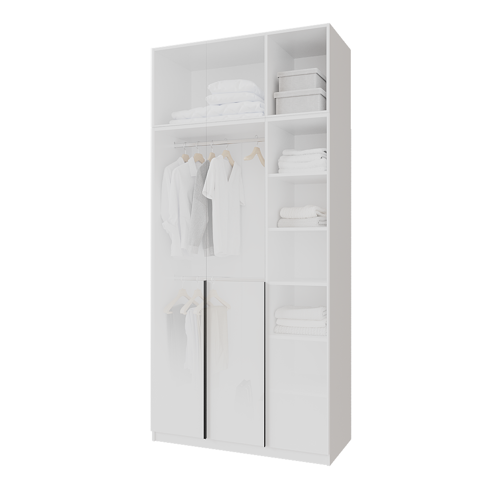 Шкаф распашной с антресолью Меблітренд Чиназес Чиа-1200.5 1200х500х2550 мм Белый (26841971) - фото 3 Шкаф распашной с антресолью Меблітренд Чиназес Чиа-1200.5 1200х500х2550 мм Белый (26841971) - фото 3