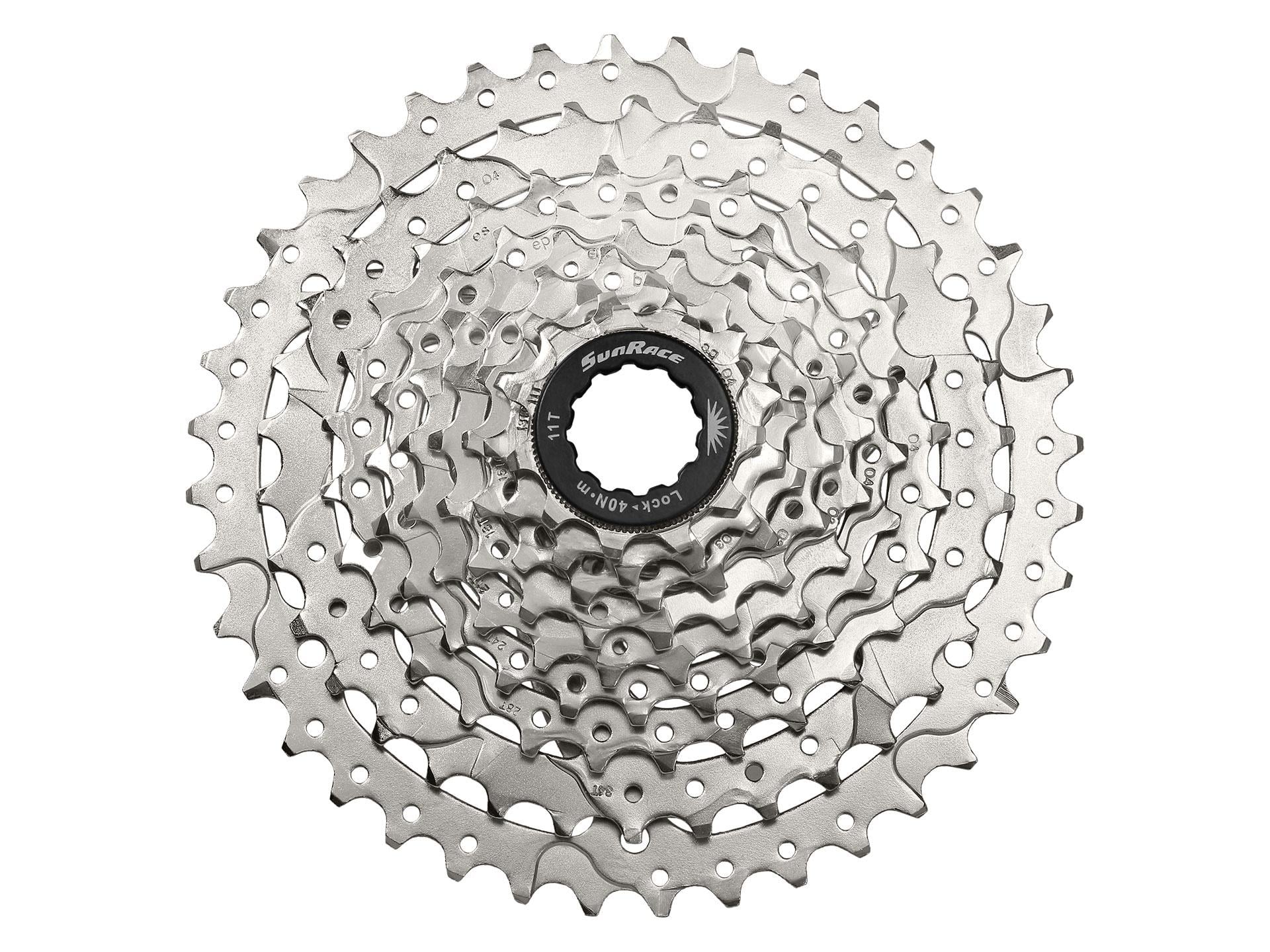 Кассета 9-k 11-40T SUN RACE MTB M990 алюминиевый паук Nickel