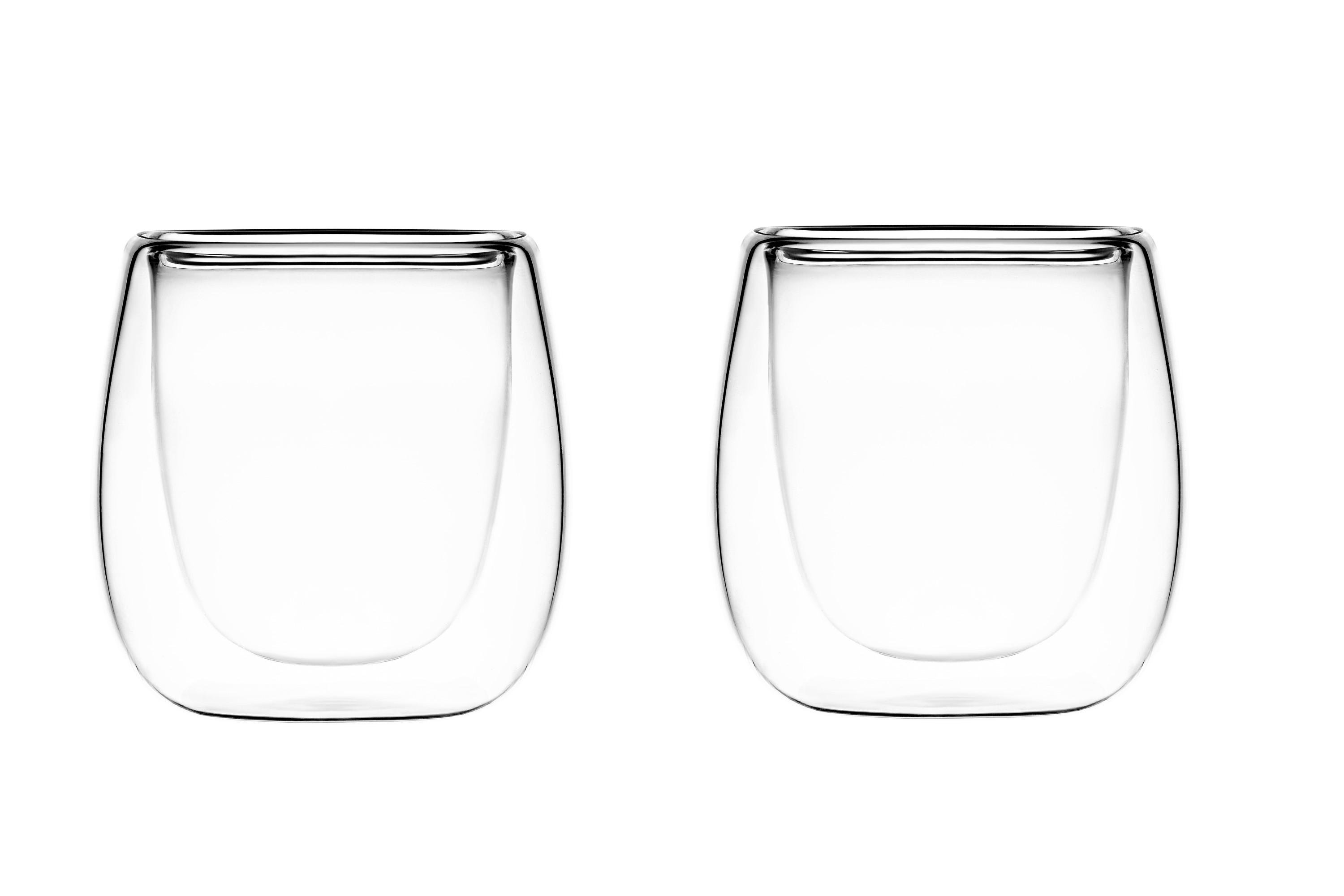 Набор чашек с двойными стенками Ardesto AR2608G для эспрессо 80 мл 2 шт. Прозрачный (31770ef7)