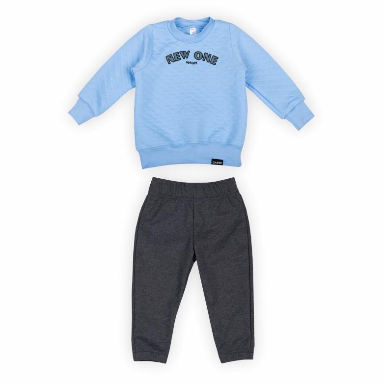 Костюм детский для мальчика Gabbi KS-24-14 80 см Голубой/Антрацитовый (13908)