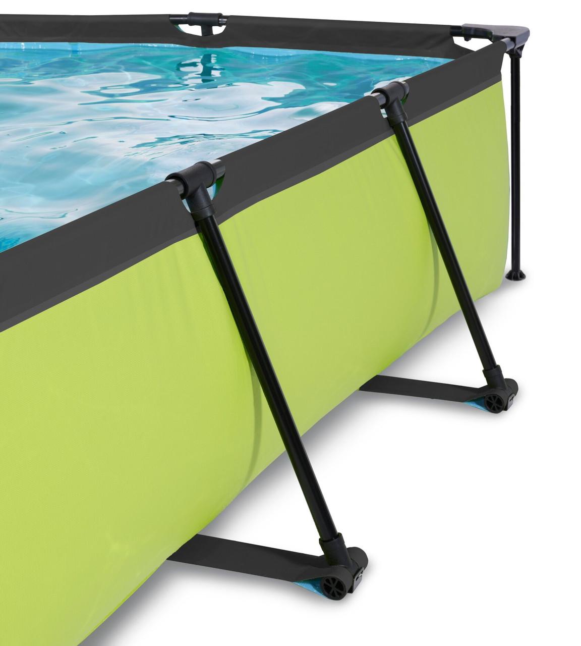 Каркасный бассейн Exit Toys с куполом 300х200х65 см Лайм - фото 7