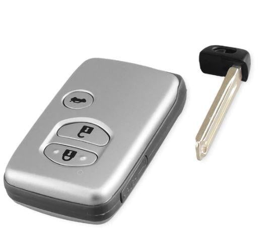 Корпус смарт-ключа AdlerKey BMPWE-3253 для Toyota Land Cruiser 100/200/Camry/Venza/Avalon/RAV4/Prius/Auris на 3 кнопки с лезвием и логотипом