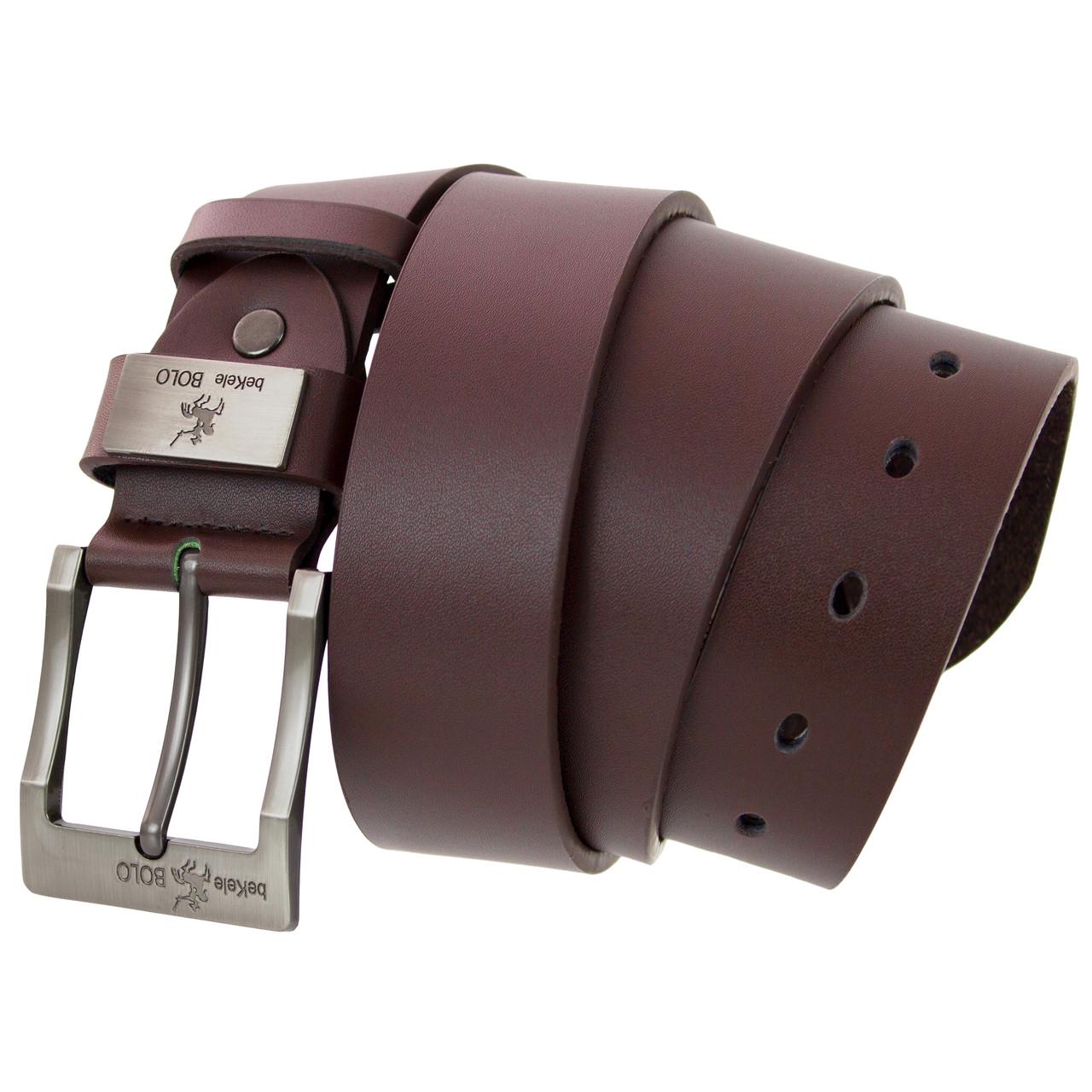 Ремень мужской Bekele Bolo Hawk B-01 эко-кожа 125 см Brown (3_05444) - фото 3