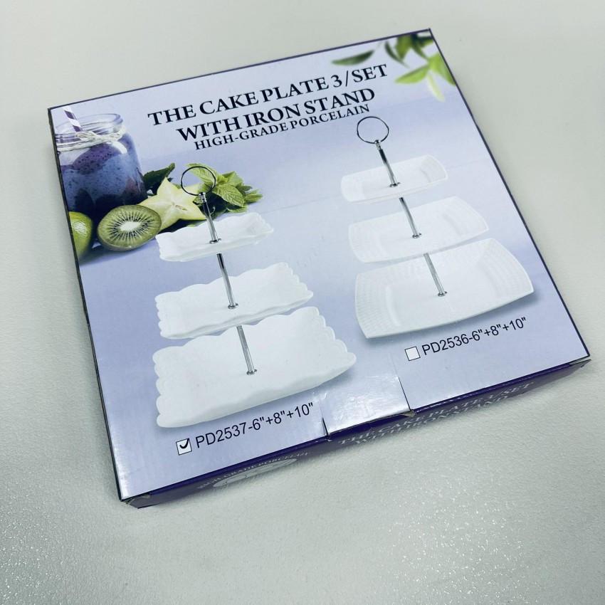 Фруктівниця порцелянова Stenson MC-3664 3-х ярусна 37 см (2529117473) - фото 3