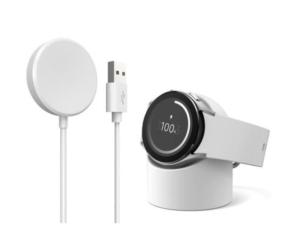 Зарядний пристрій Samsung Galaxy Watch 6/6 Classic/Watch 7/FE з силіконовою підставкою для смарт-годинників White