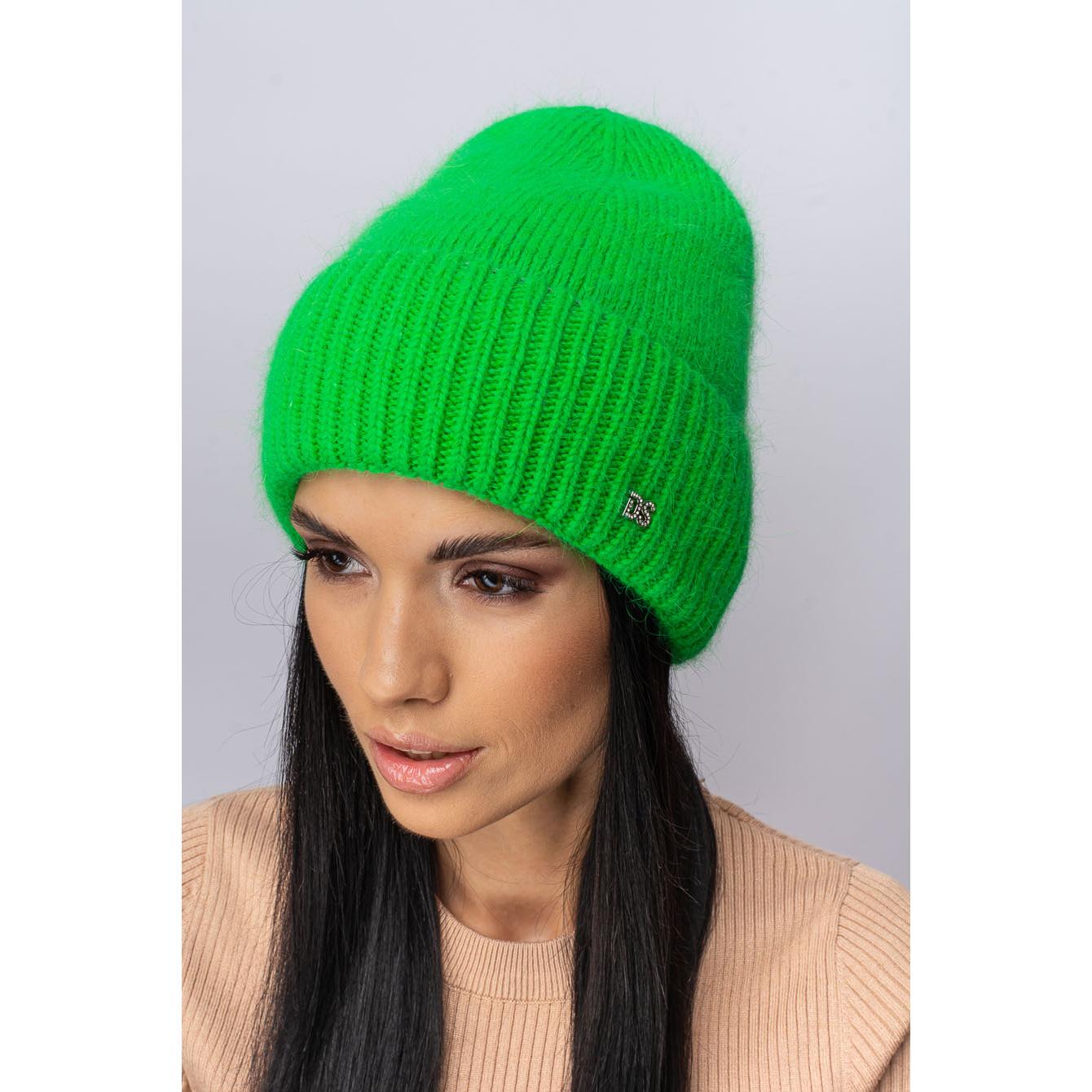 Шапка ангоровая женская Leks Медея one size Трава - фото 1 Шапка ангоровая женская Leks Медея one size Трава - фото 1