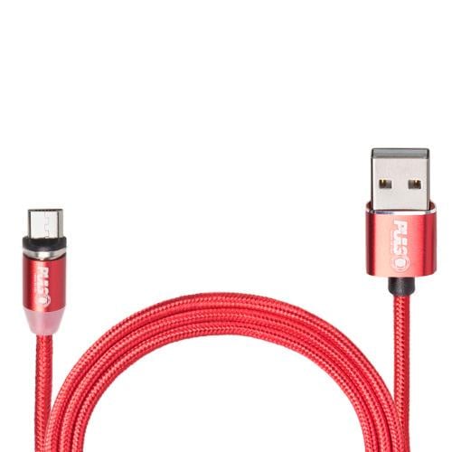 Кабель магнитный Pulso USB-Micro USB 2,4А 2 m только зарядка Red (13537521)