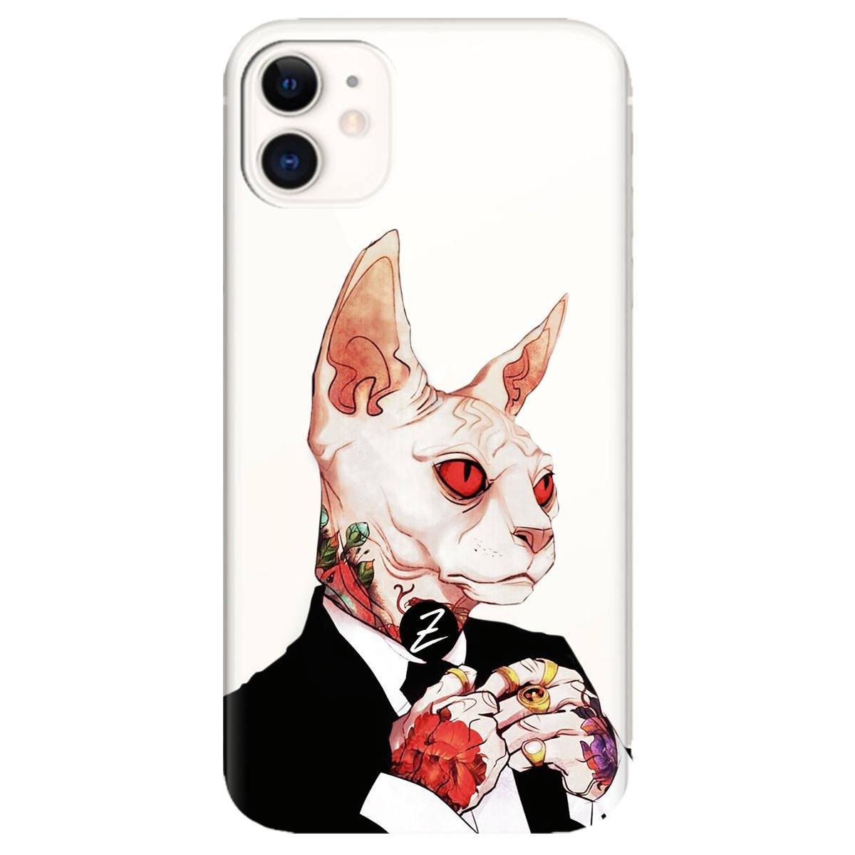 Силиконовый чехол Zorrov для Apple iPhone 11 - Mister cat (12130050146071898)