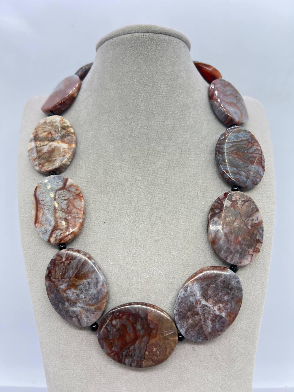 Намисто агат 46 см Різнокольоровий (11303)