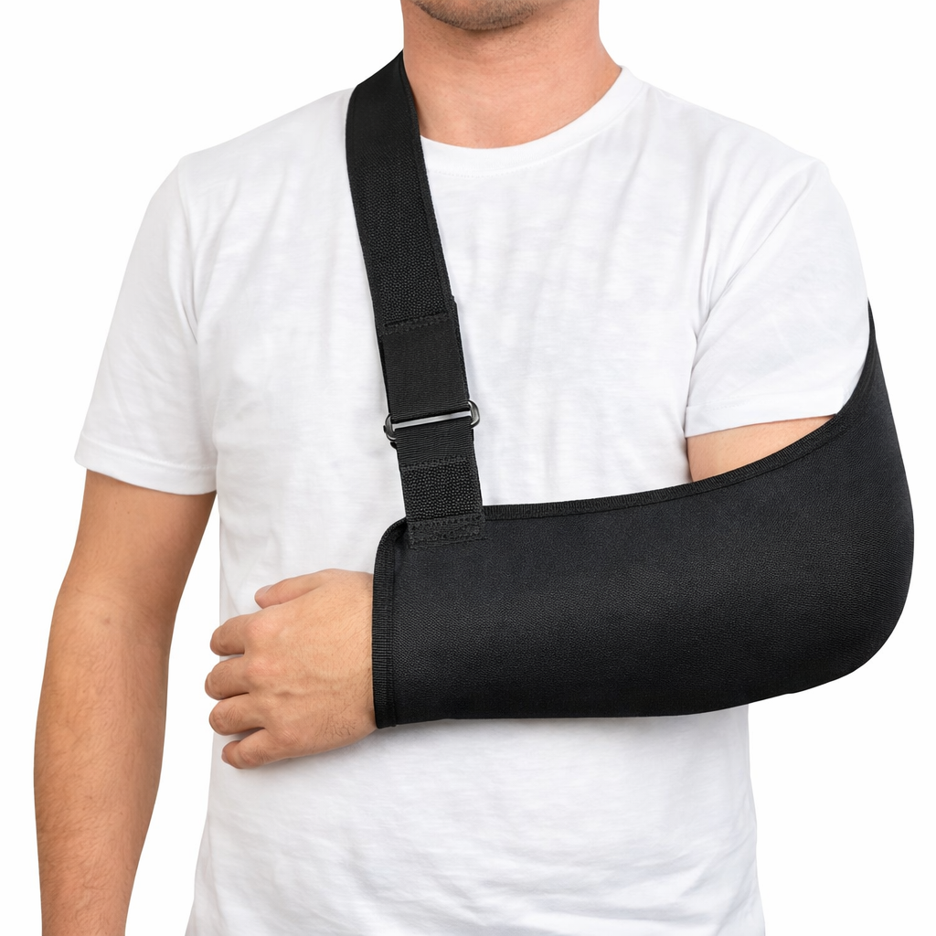 Бандаж-ортез на руку підтримуючий універсальний з фіксуючим ременем Чорний (32110799)