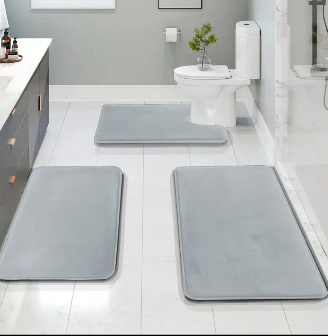 Набор ковриков в ванную и туалет Smooth Premium Memory Foam 3в1 80х50/60х40/60х50 см Серый (NKMaxSmooth0002) - фото 8 Набор ковриков в ванную и туалет Smooth Premium Memory Foam 3в1 80х50/60х40/60х50 см Серый (NKMaxSmooth0002) - фото 8
