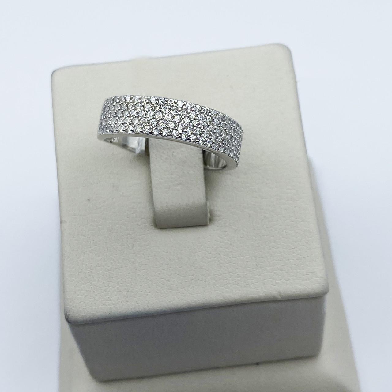 Кільце срібне з кубічним цирконієм р. 18 2,43 г (2034100250)